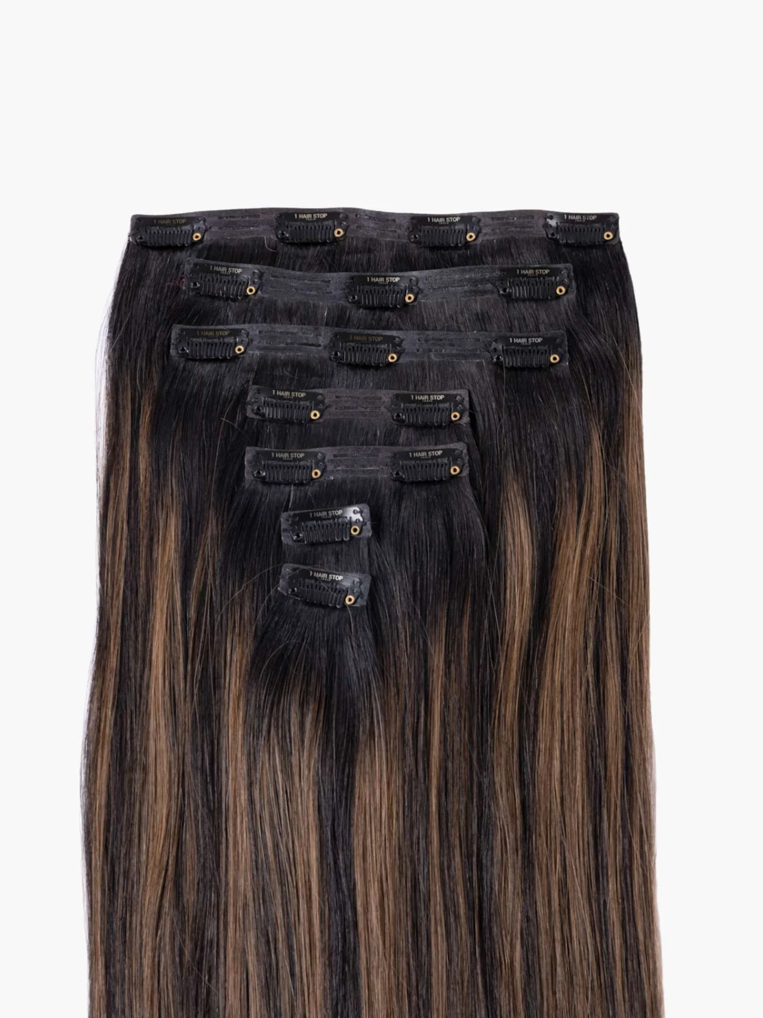 Ash Blonde Balayage Seamless 7 Set Clip-in Extensions - Image 7