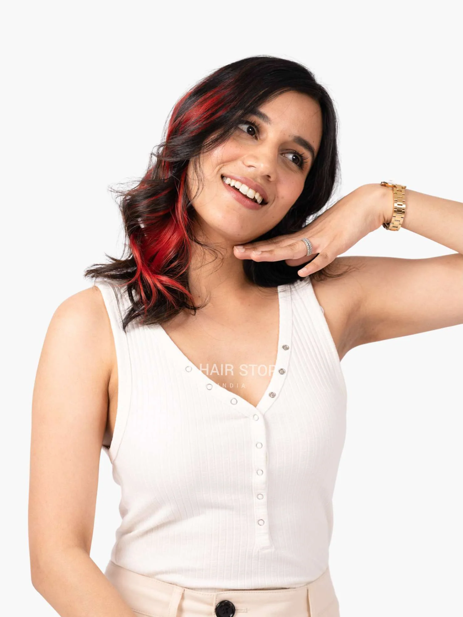 Ombré Bright Red Streaks - Image 3