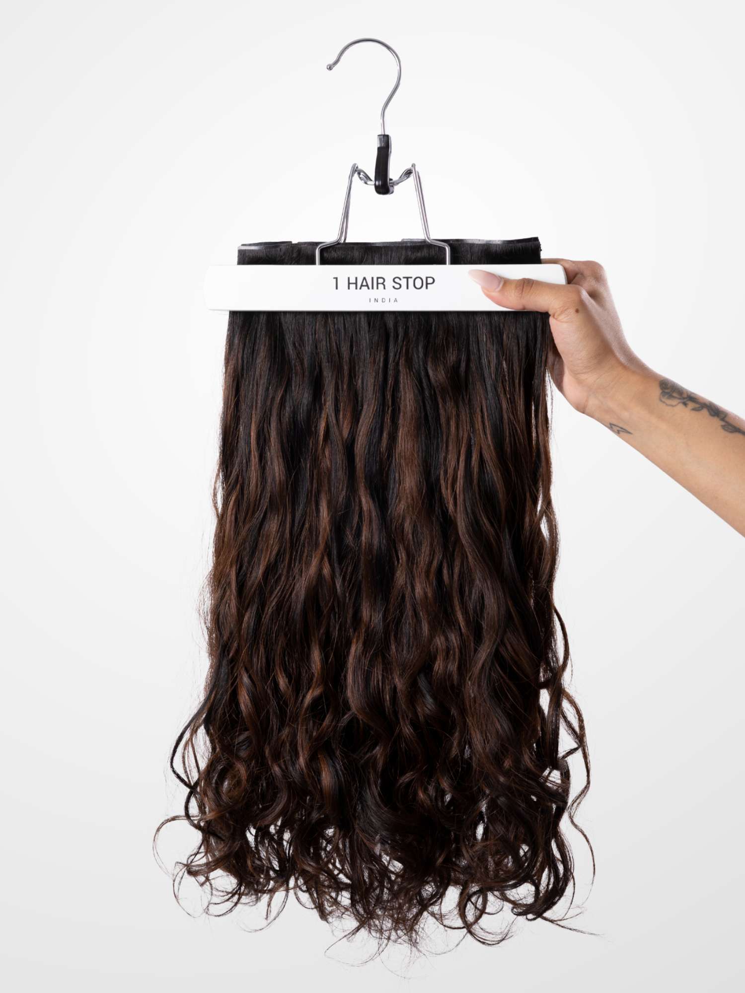 Caramel Brown Balayage Seamless 7 Set Clip-in Extensions - Image 6
