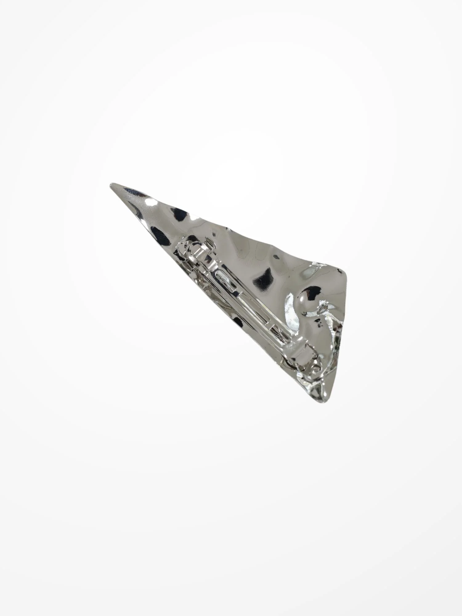 Stone Effect Triangle Metal Hair Barrette - Image 3
